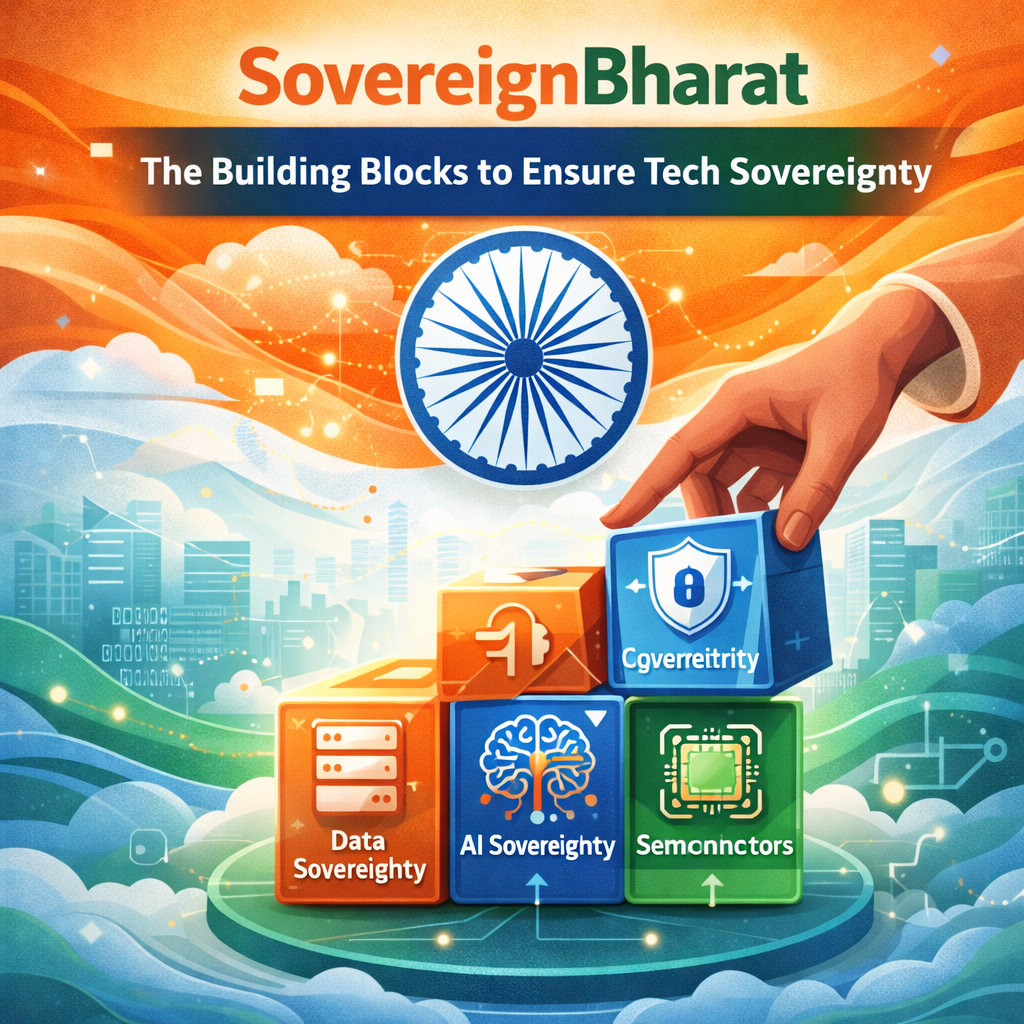 SovereignBharat -   The Building Blocks to Ensure Tech Sovereignty  - create an image 